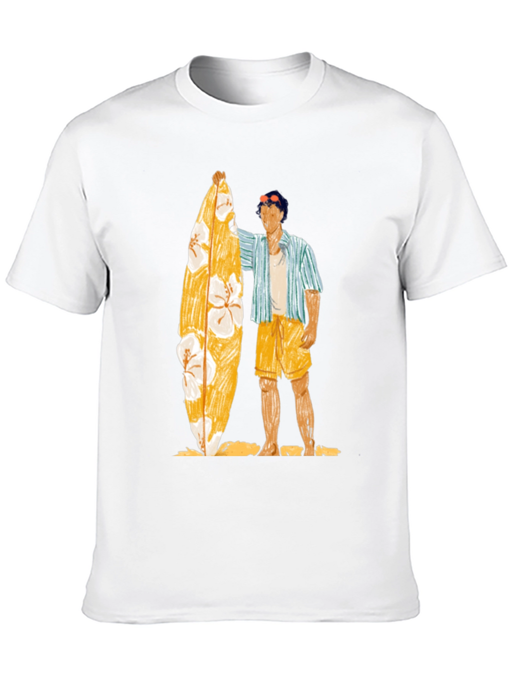 Surfer Graphic Tee - Casual Black T-Shirt