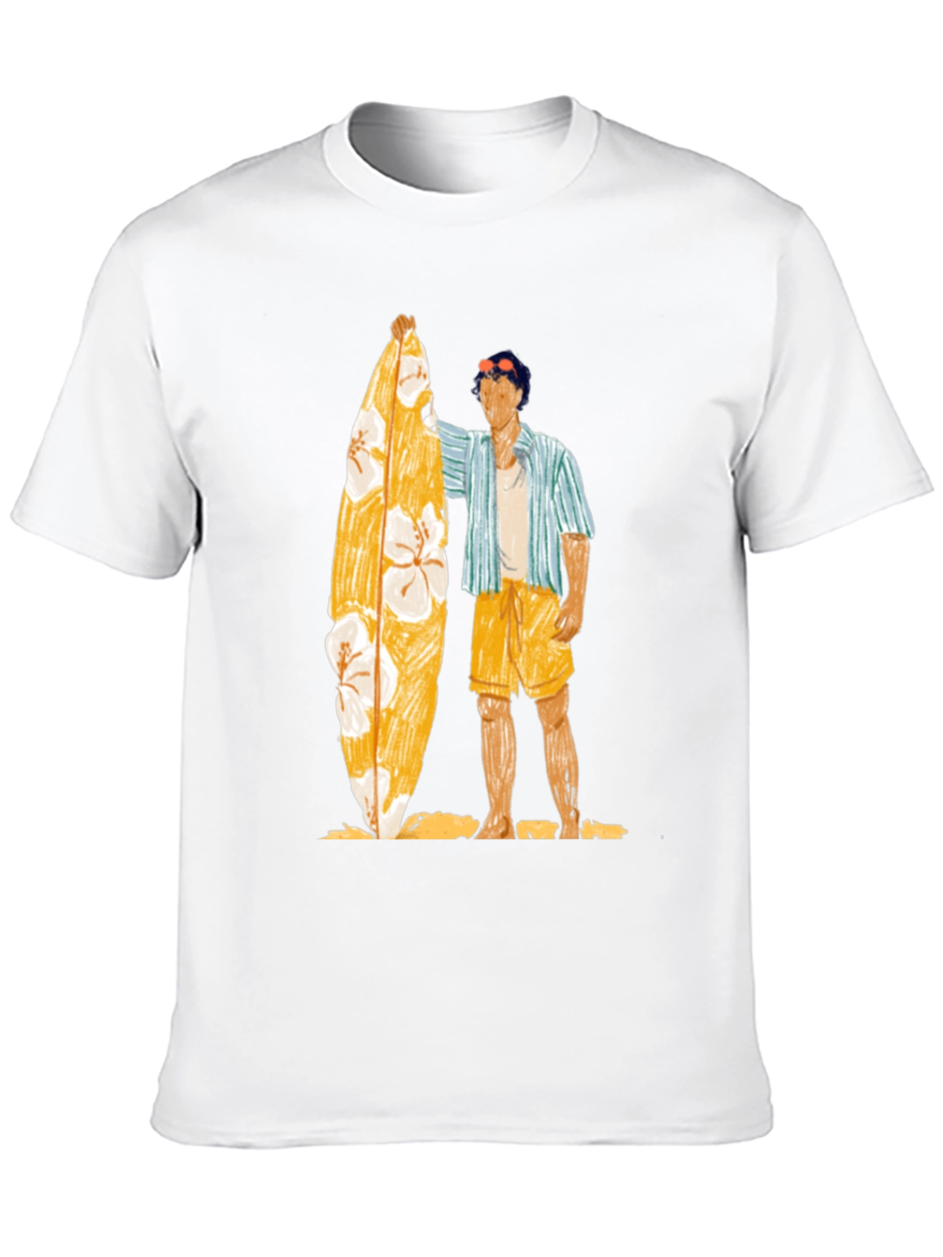 Surfer Graphic Tee - Casual Black T-Shirt