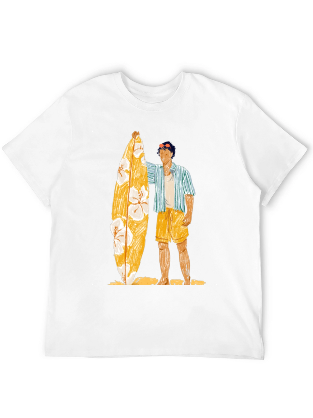 Surfer Graphic Tee - Casual Black T-Shirt