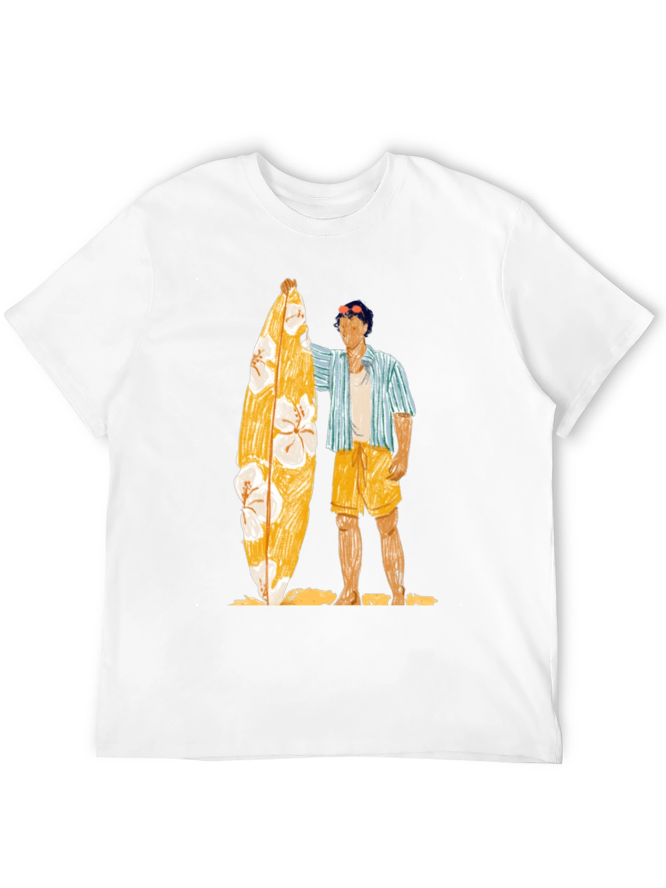 Surfer Graphic Tee - Casual Black T-Shirt