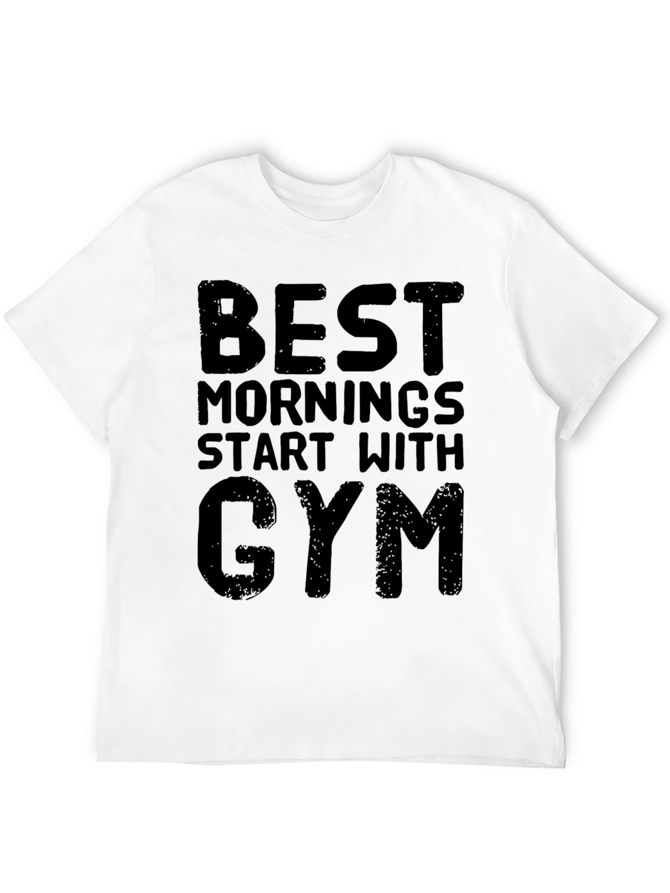 Gym Motivation T-Shirt: Best Mornings Start With Gym
