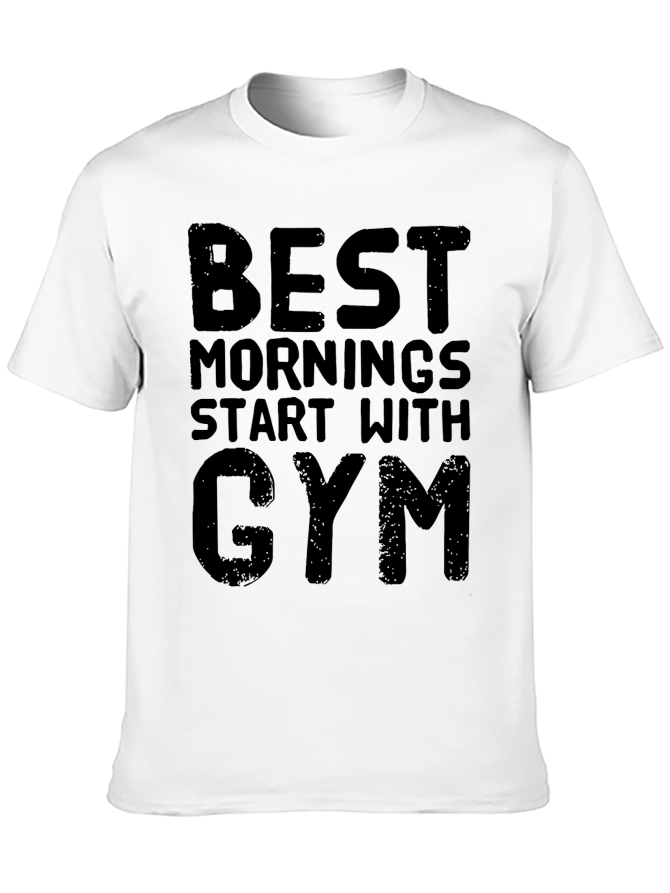Gym Motivation T-Shirt: Best Mornings Start With Gym