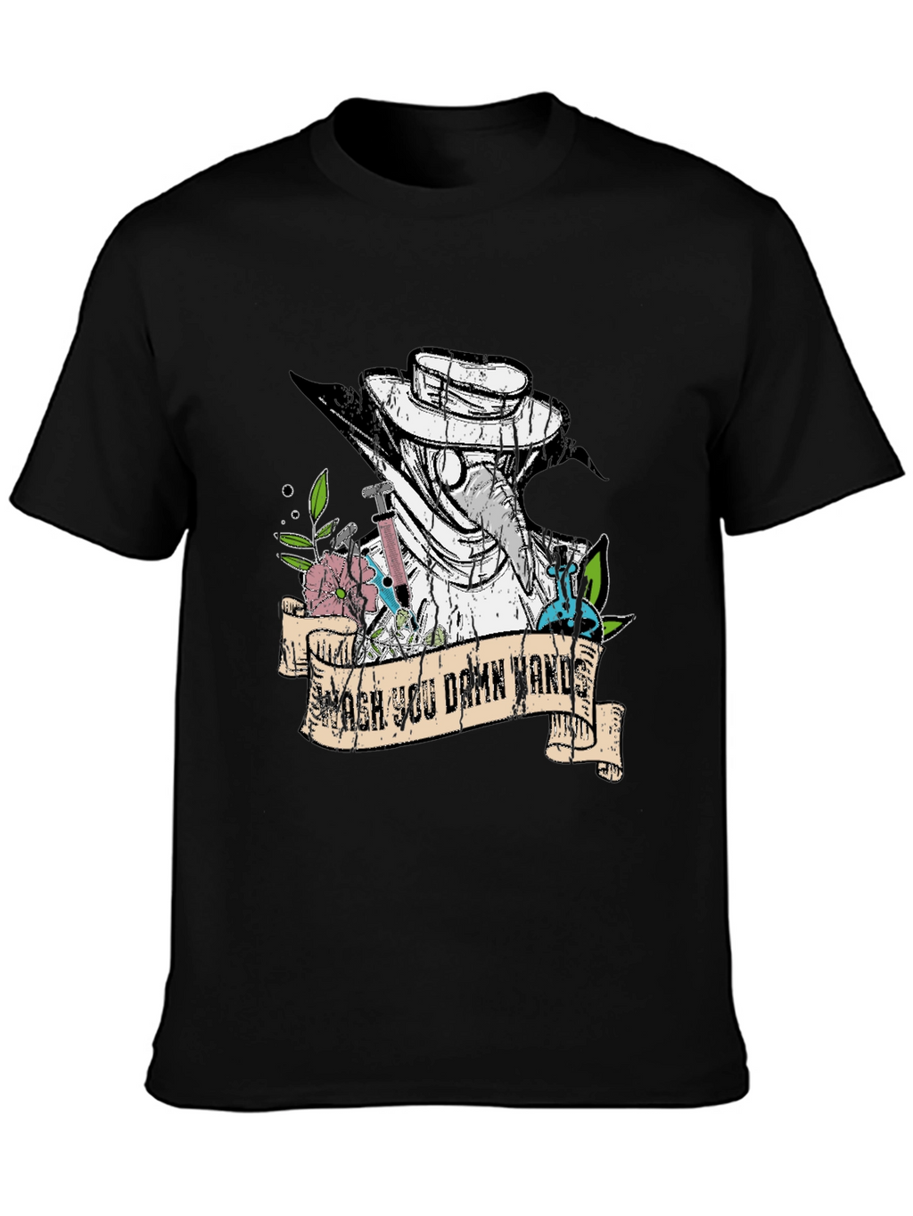 Wash You Damn Hands T-Shirt Plague Doctor