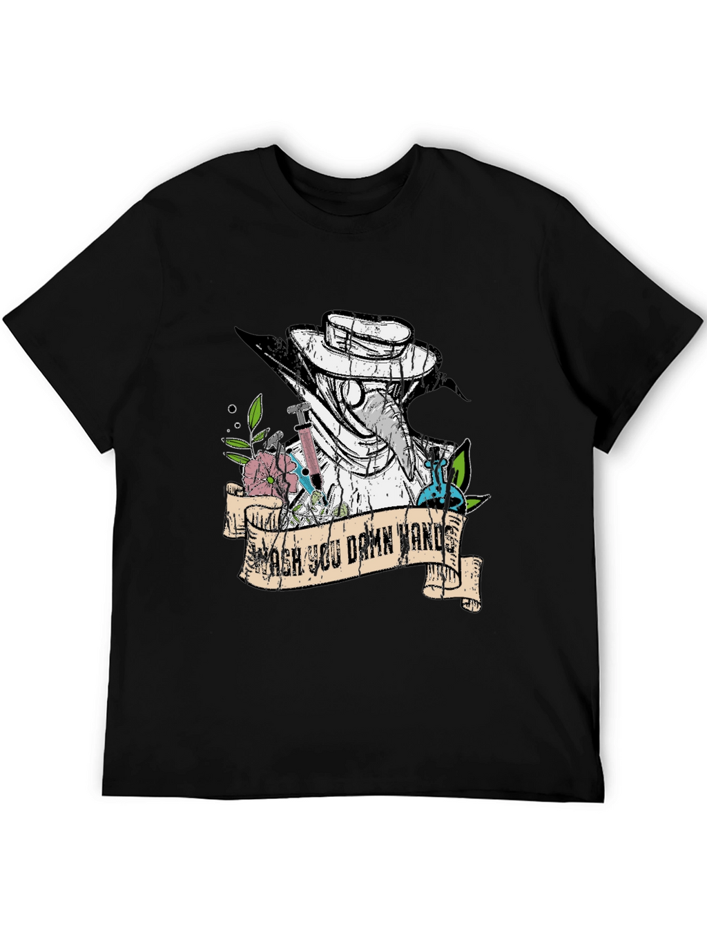 Wash You Damn Hands T-Shirt Plague Doctor