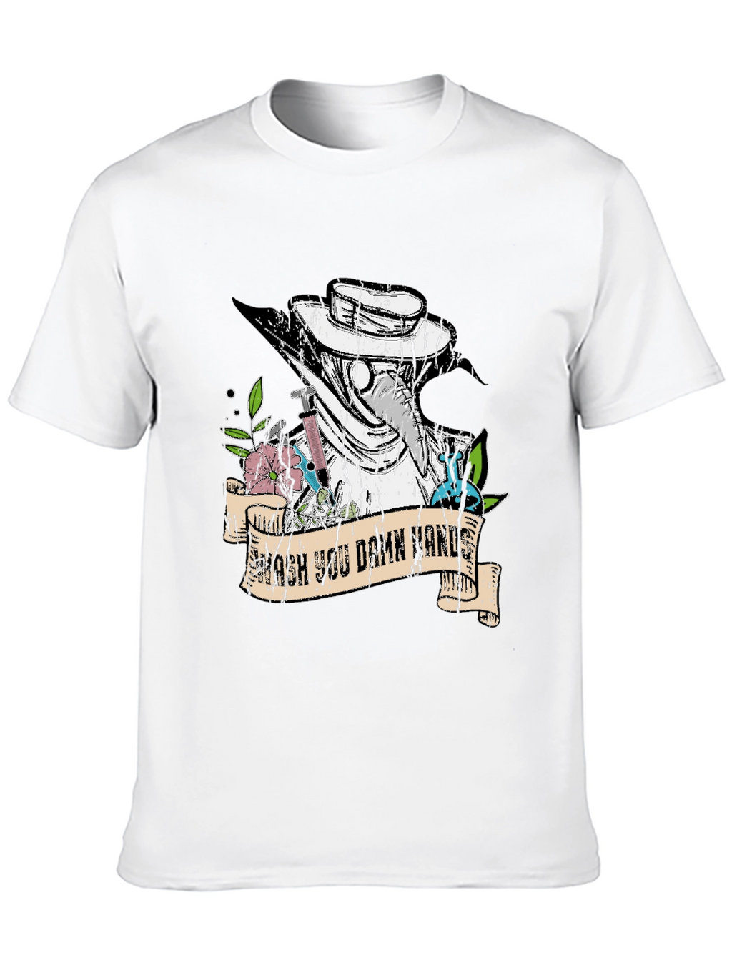 Wash You Damn Hands T-Shirt Plague Doctor