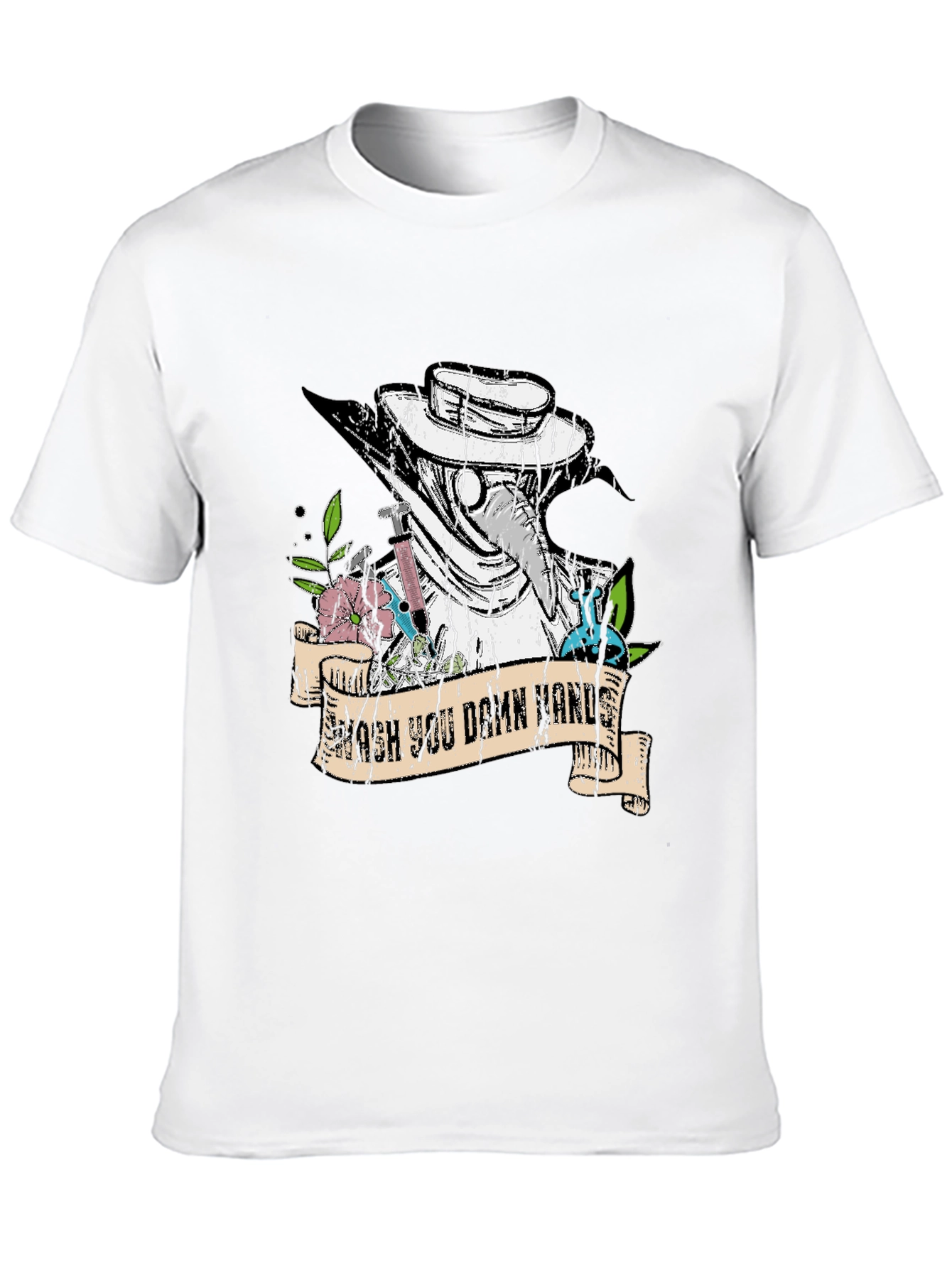Wash You Damn Hands T-Shirt Plague Doctor