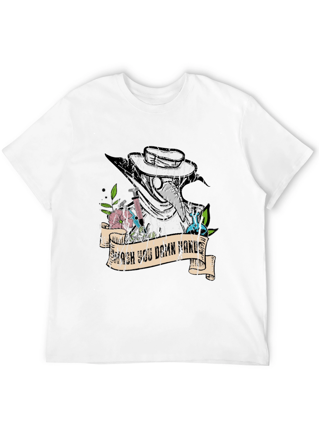 Wash You Damn Hands T-Shirt Plague Doctor