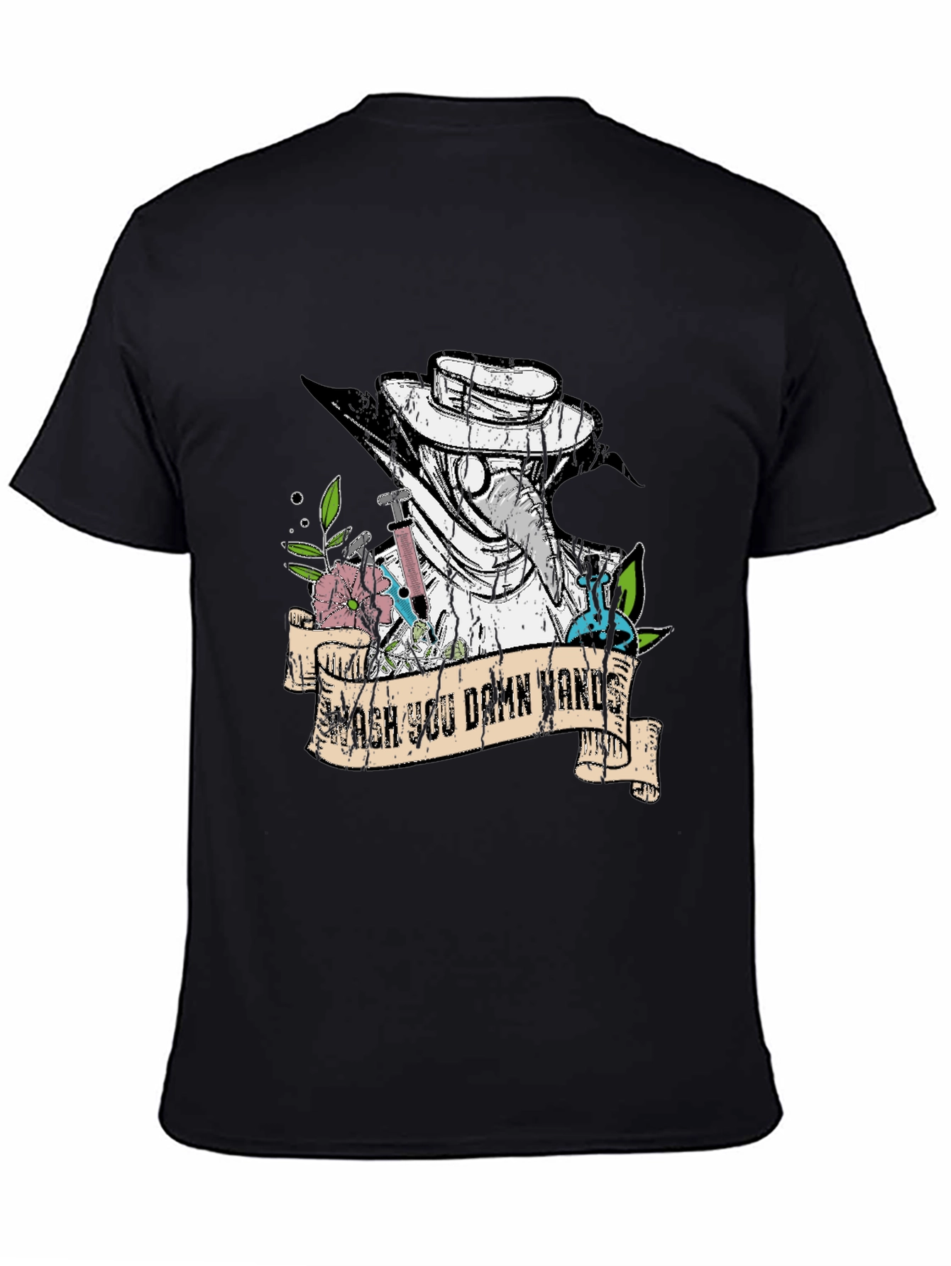 Wash You Damn Hands T-Shirt Plague Doctor