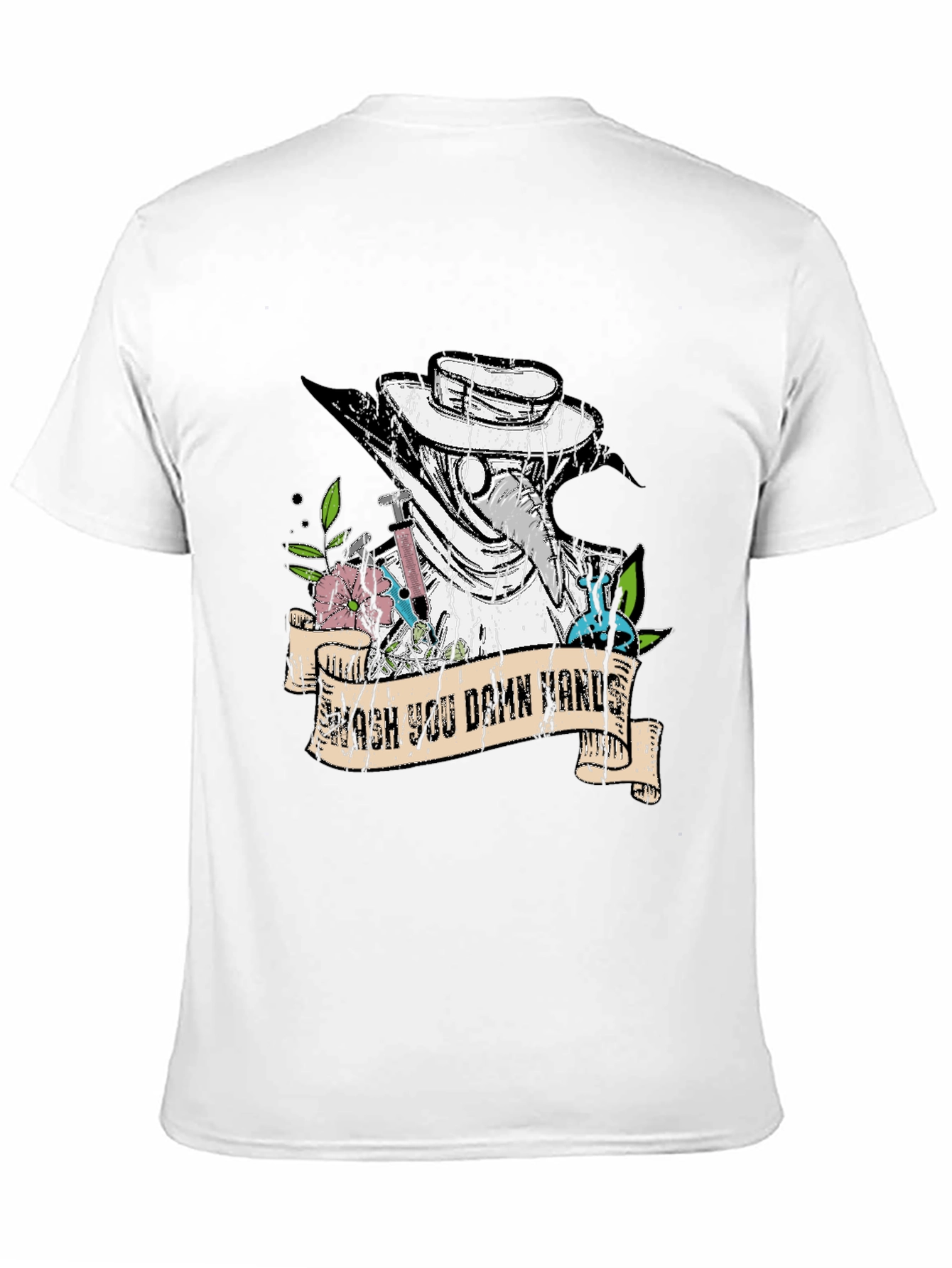 Wash You Damn Hands T-Shirt Plague Doctor