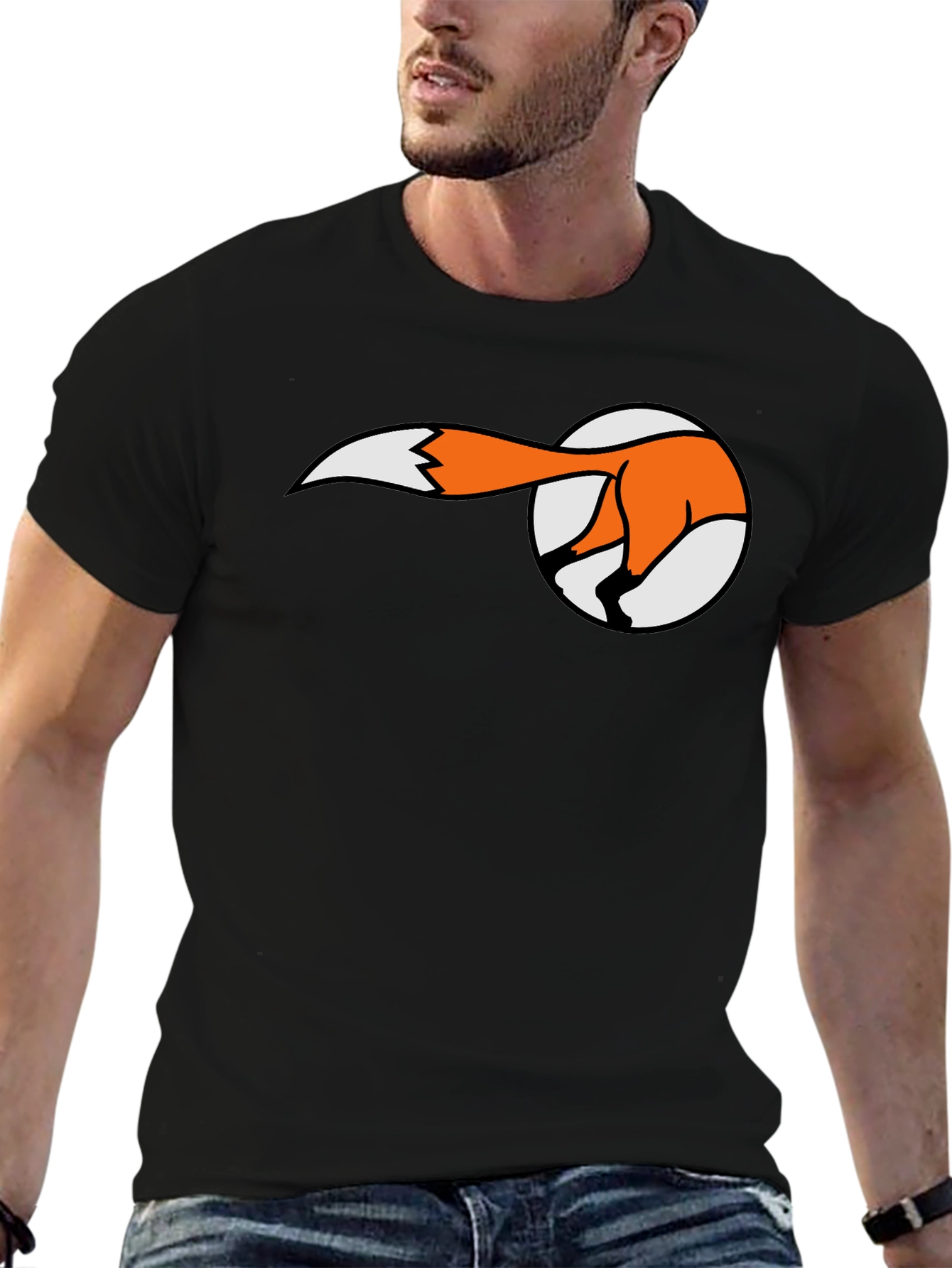 Fox Tail T-Shirt - Fun Animal Graphic Tee