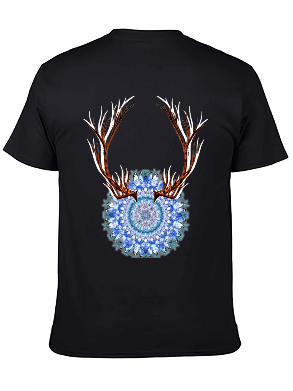 Antler Mandala Black T-Shirt