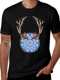 Antler Mandala Black T-Shirt