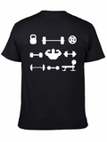 Gym Lover Black T-Shirt Weightlifting Bodybuilding Tee