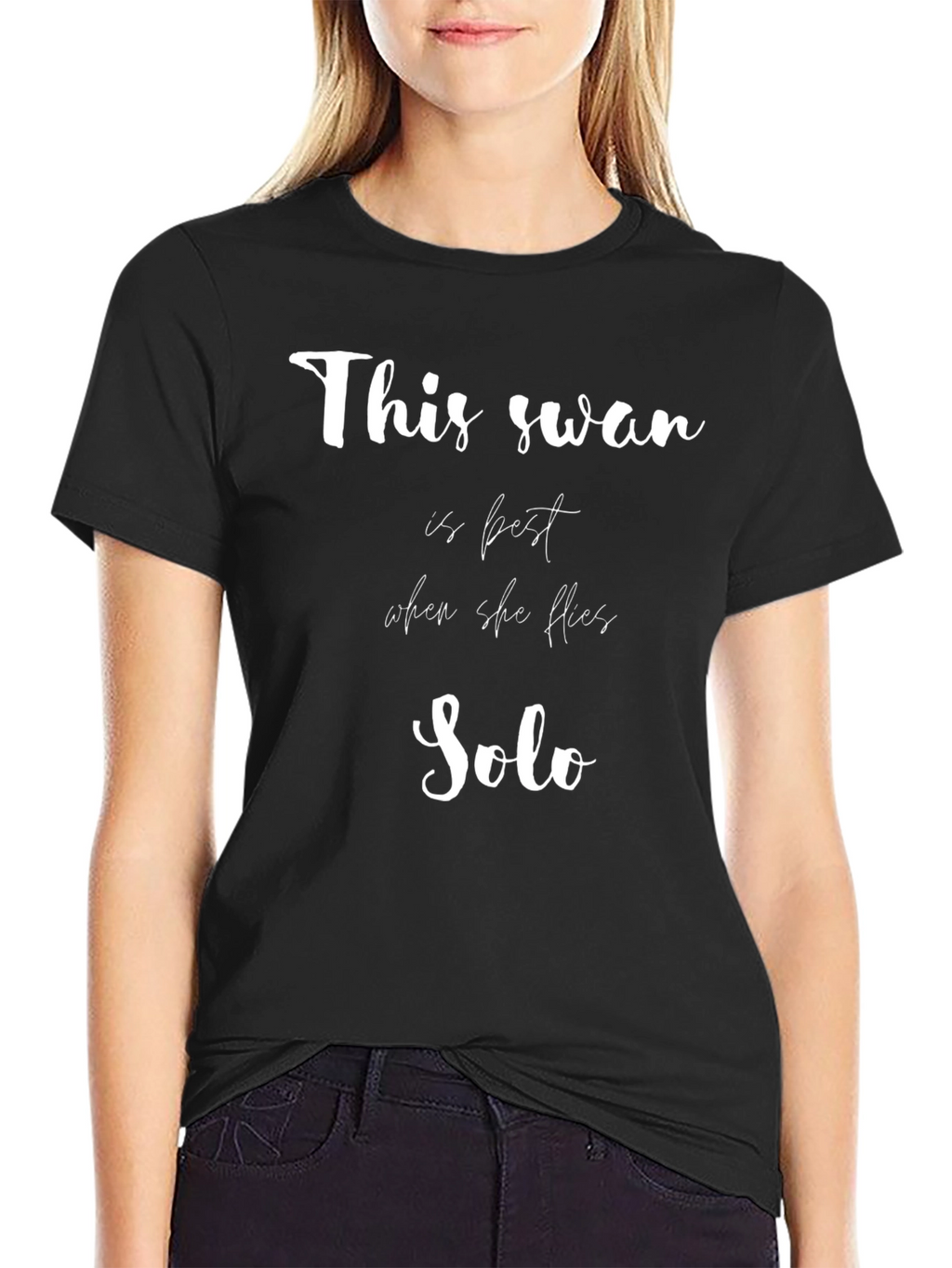This Swan is Best Solo Black Graphic Tee