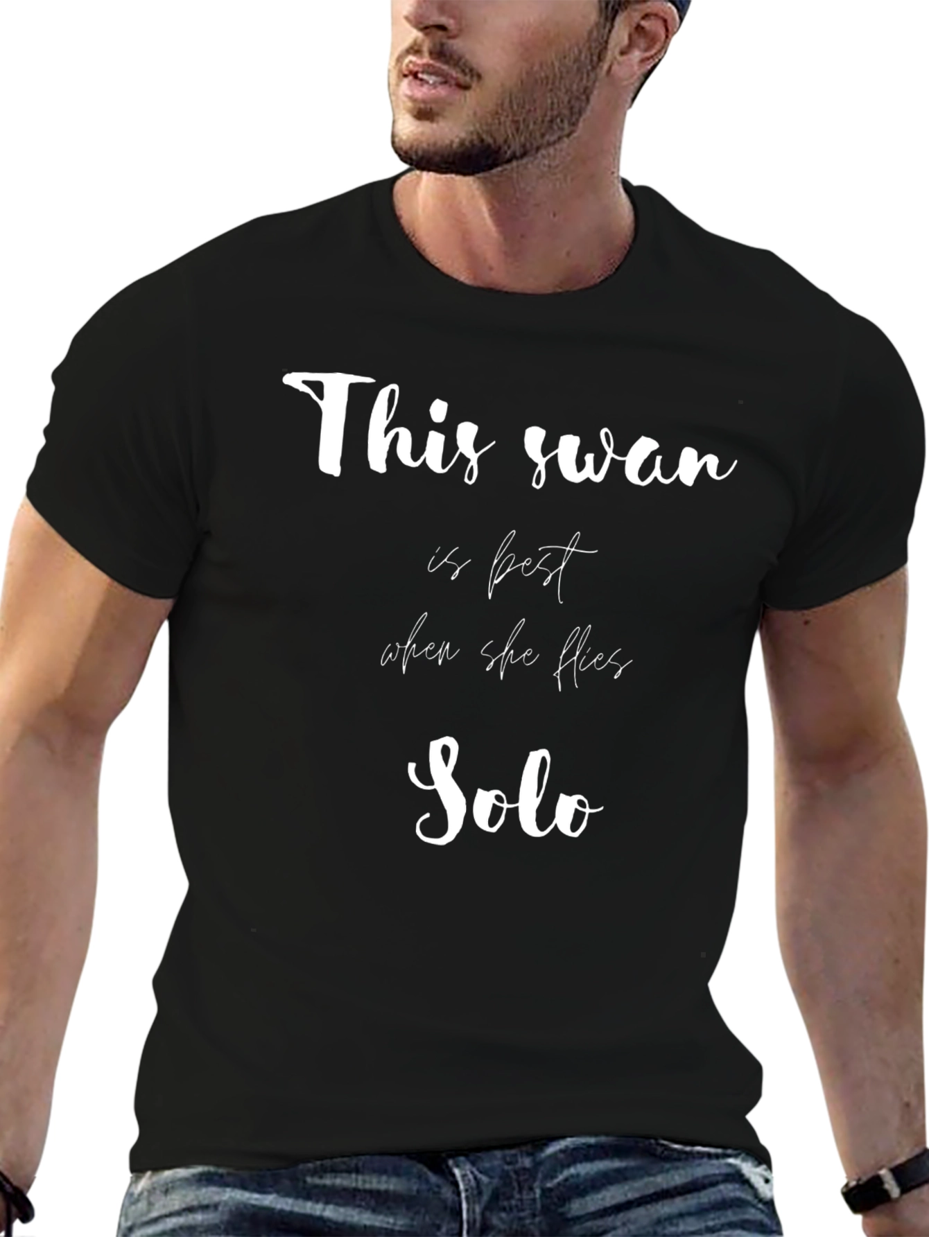 This Swan is Best Solo Black Graphic Tee