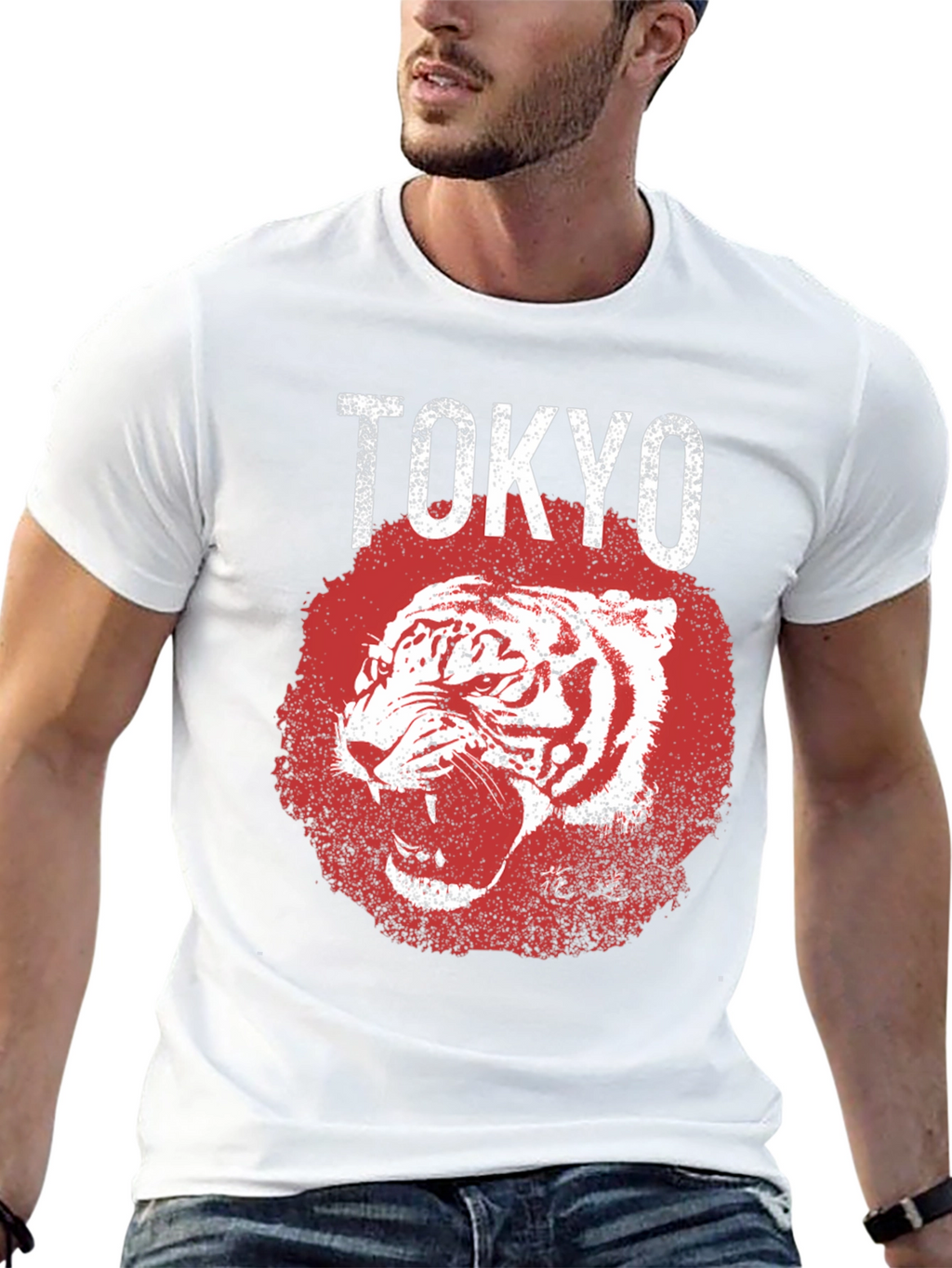 Tokyo Tiger Graphic Tee - Mens Black T-Shirt