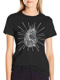 Horse Head Graphic Tee - Stylish Black T-Shirt