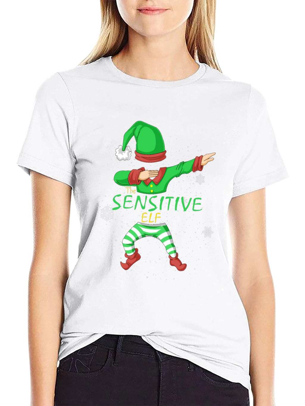Sensitive Elf Dabbing Christmas T-Shirt