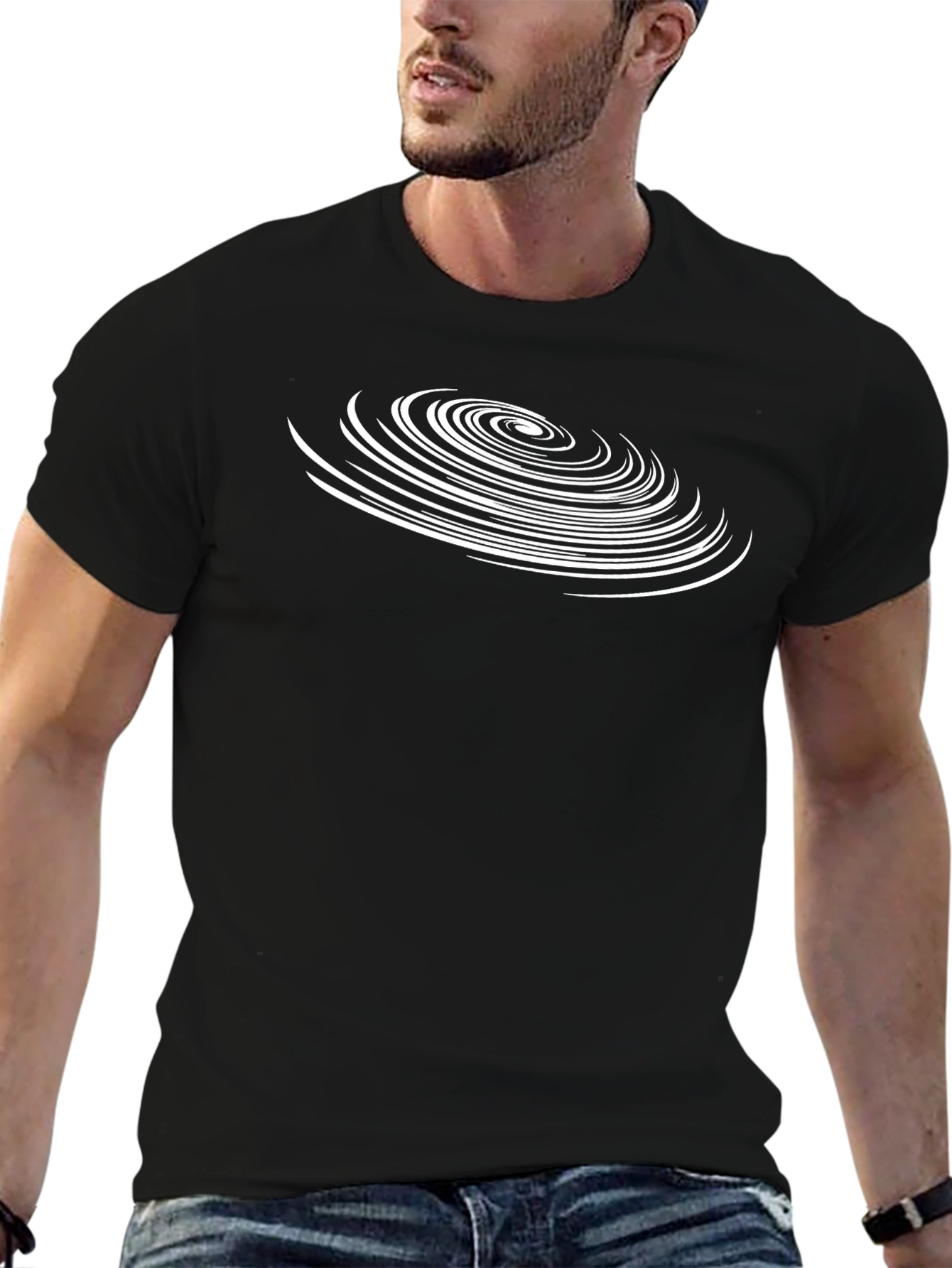 Hypnotic Swirl Graphic Tee - Modern Casual Style