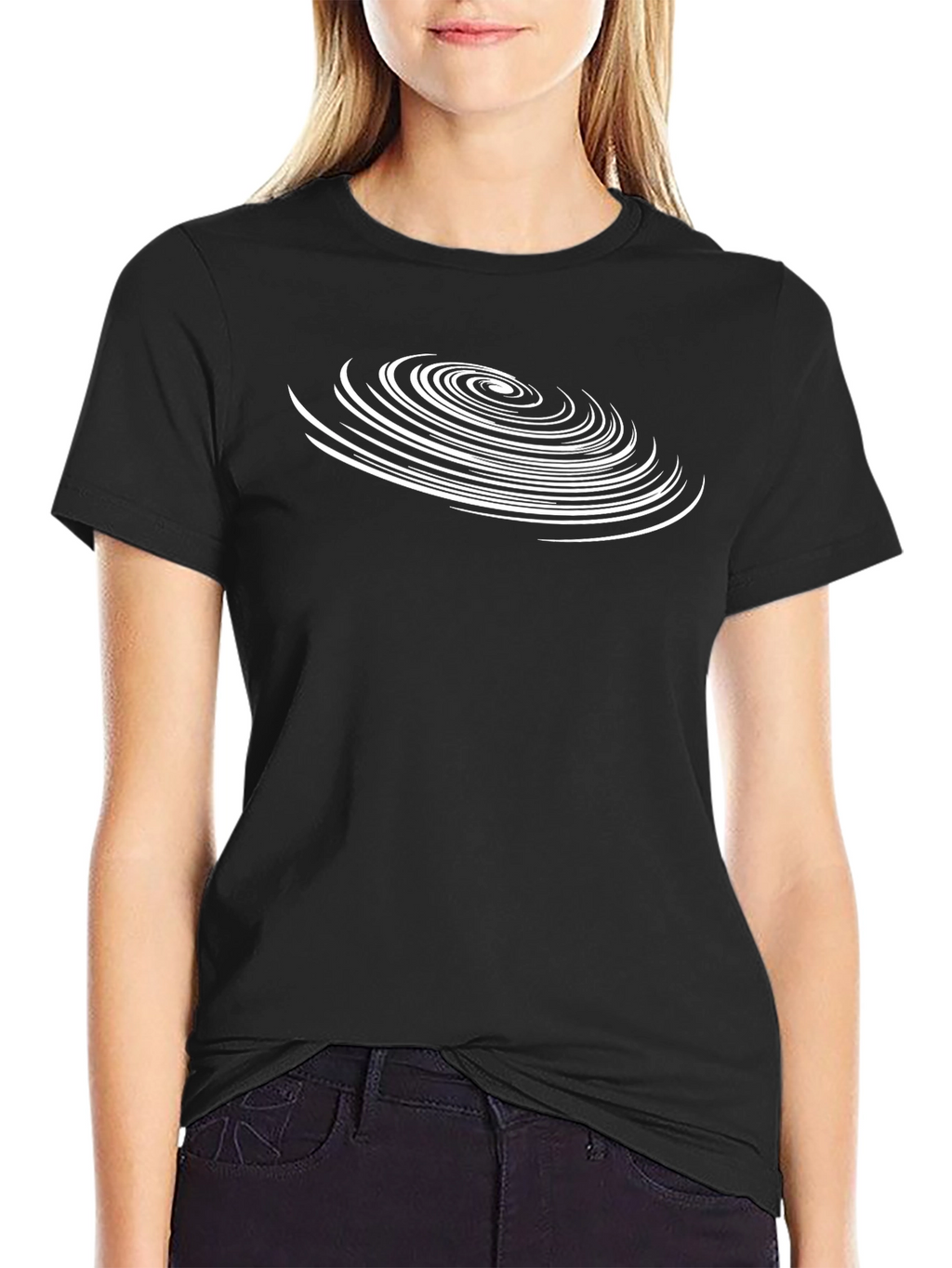 Hypnotic Swirl Graphic Tee - Modern Casual Style