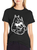 Rhino Gym Beast Black T-Shirt - Muscled Animal Tee
