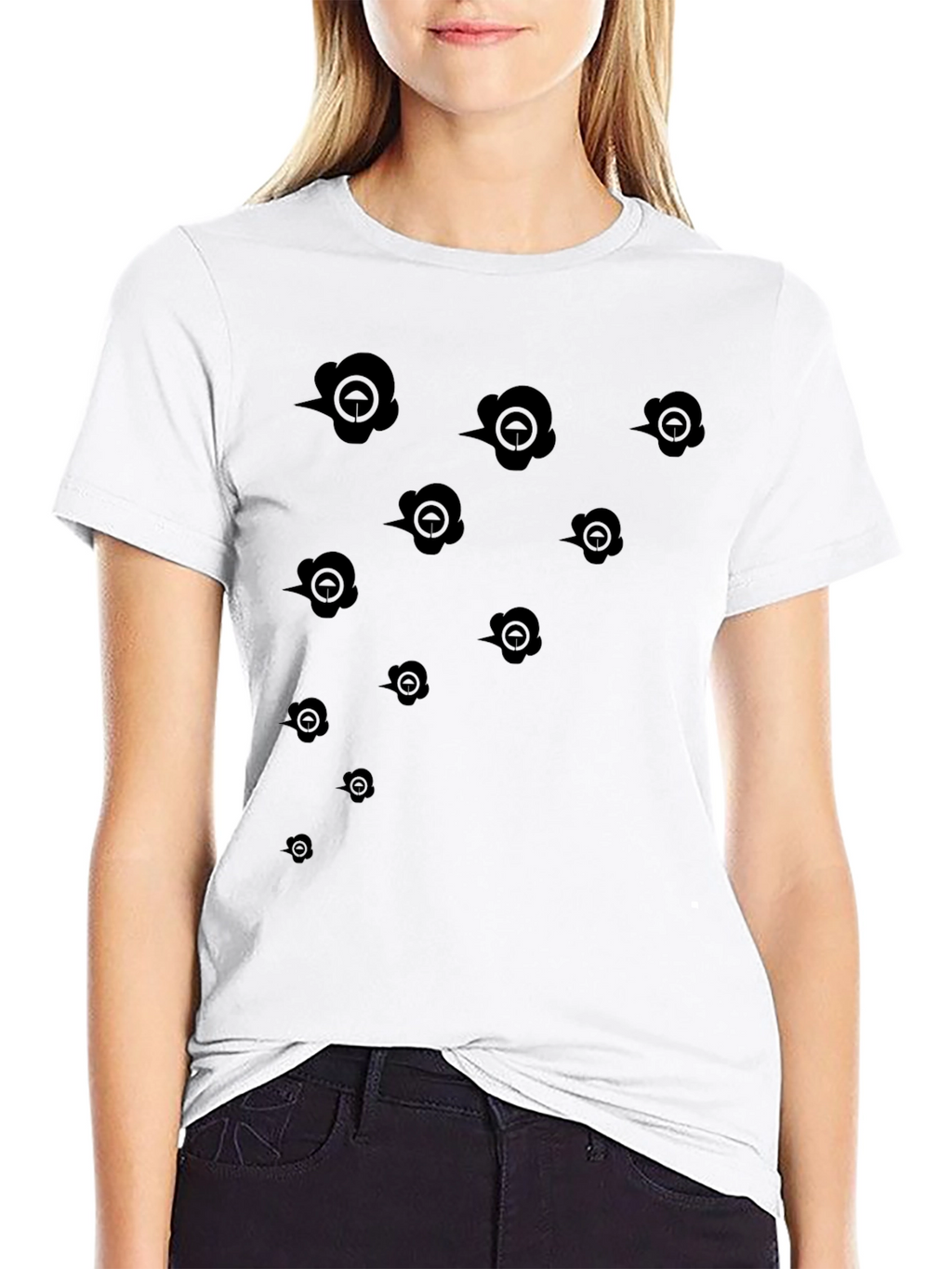 Unique Pattern Black T-Shirt