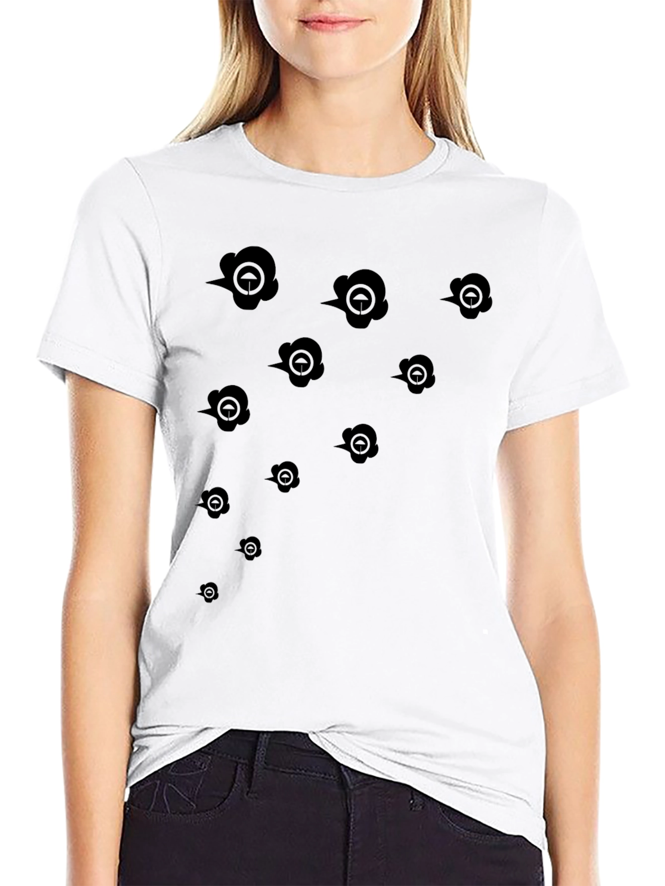 Unique Pattern Black T-Shirt