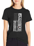 Plumber American Flag T-Shirt - Black