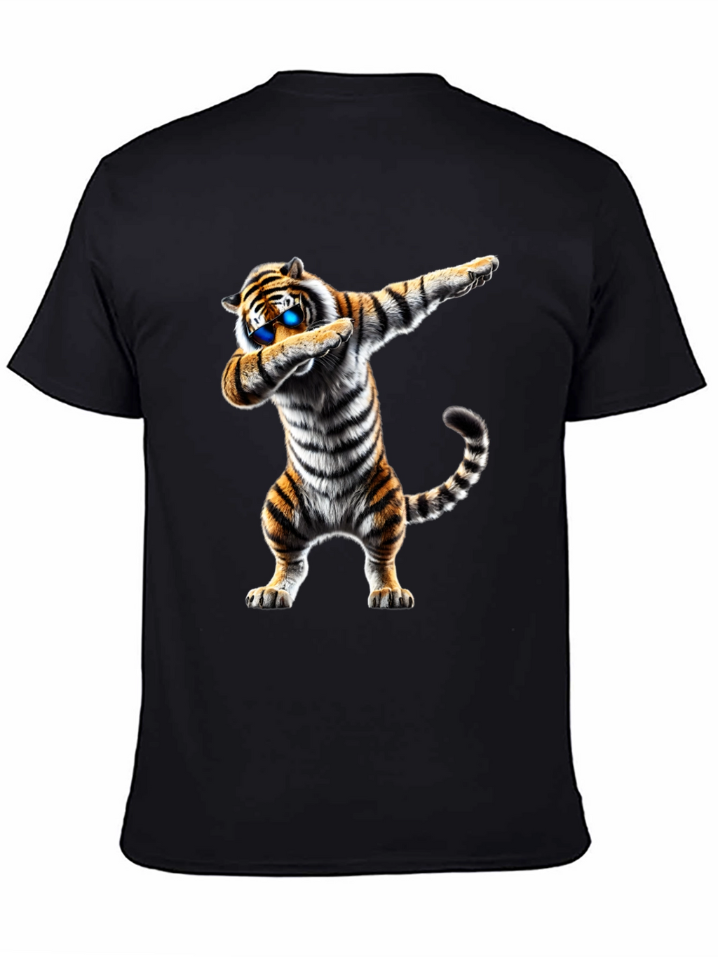 Dabbing Tiger Graphic Tee - Mens Black T-Shirt