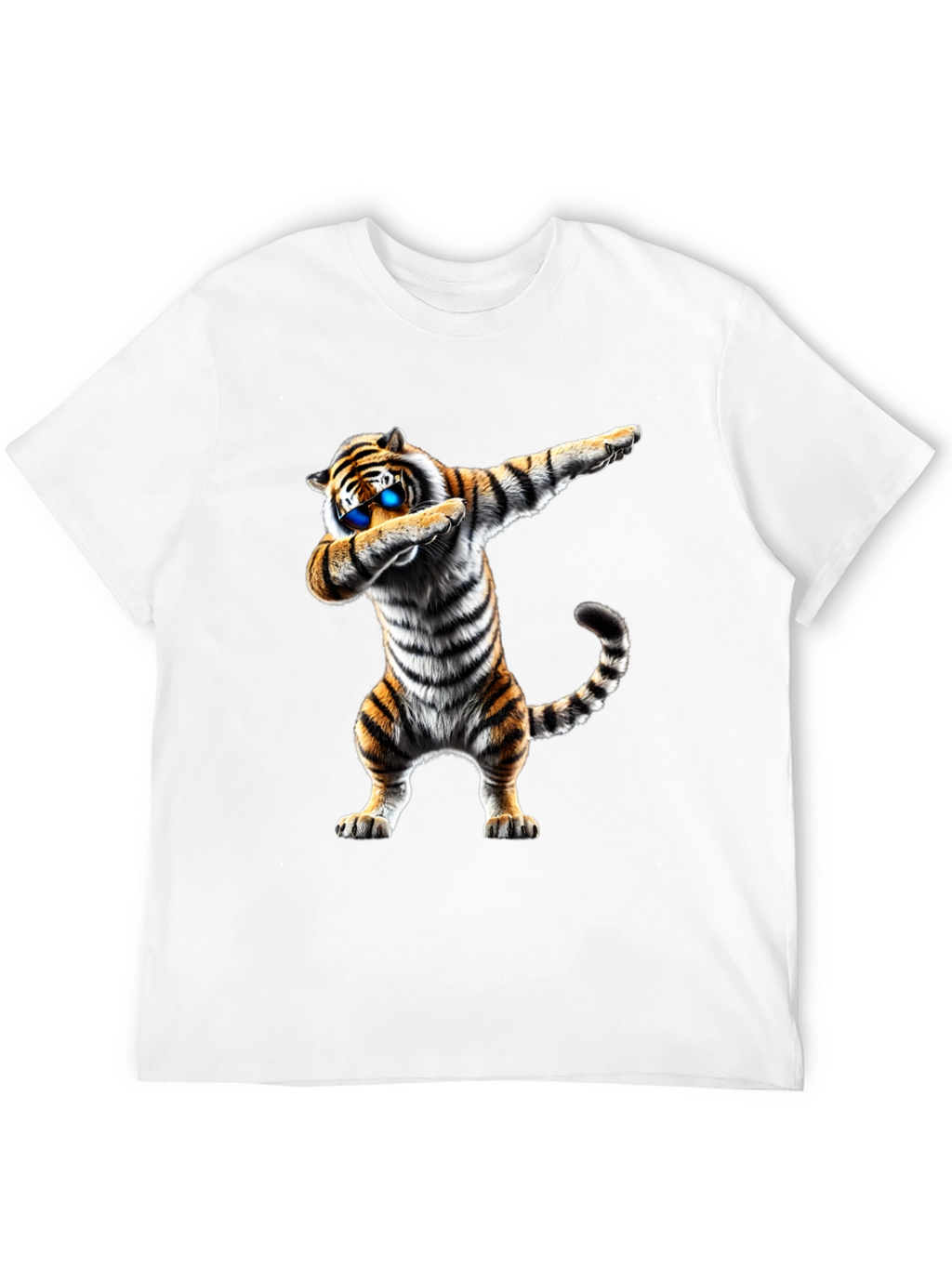 Dabbing Tiger Graphic Tee - Mens Black T-Shirt