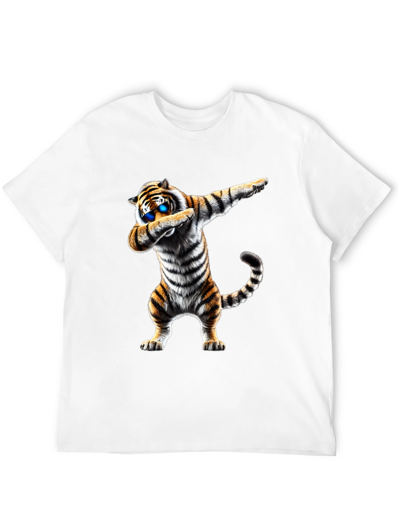 Dabbing Tiger Graphic Tee - Mens Black T-Shirt