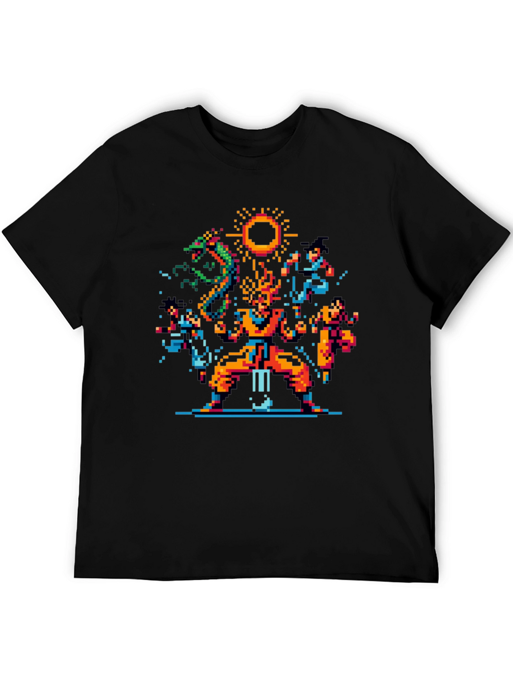 Retro 8-Bit Anime Graphic T-Shirt