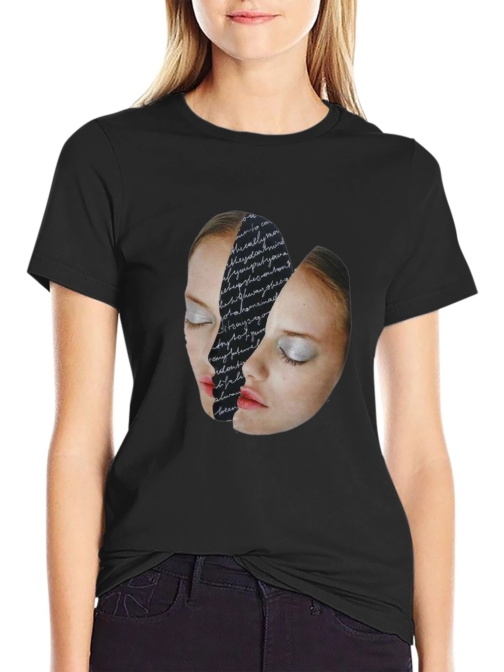 Abstract Face Graphic Tee