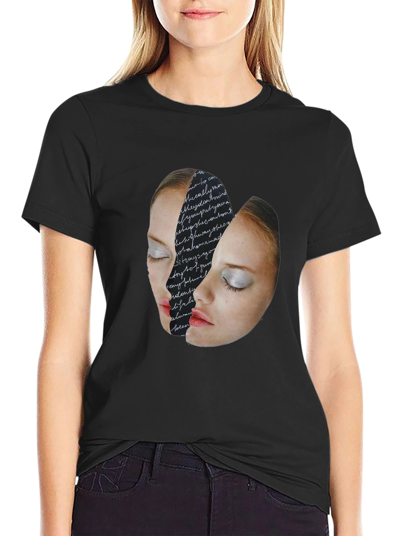Abstract Face Graphic Tee