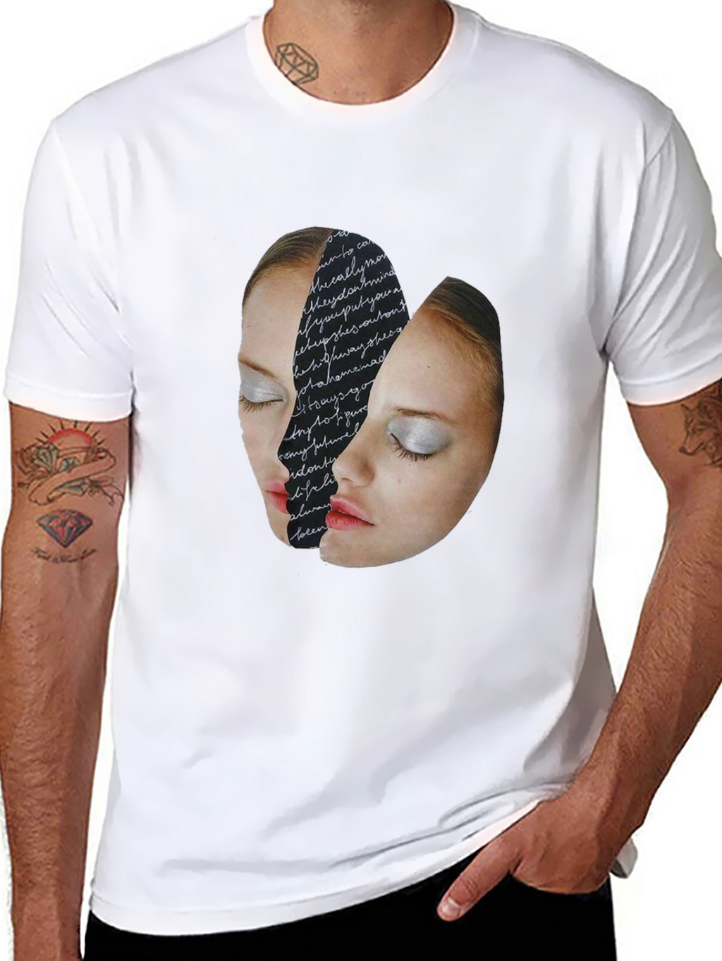 Abstract Face Graphic Tee