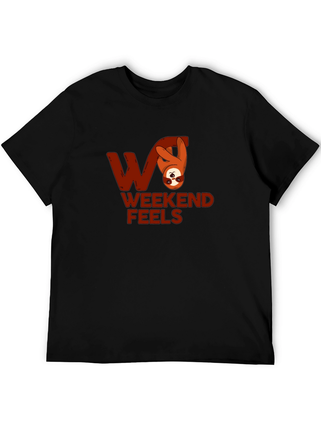 Weekend Feels Sloth Graphic Tee - Relaxed Comfort