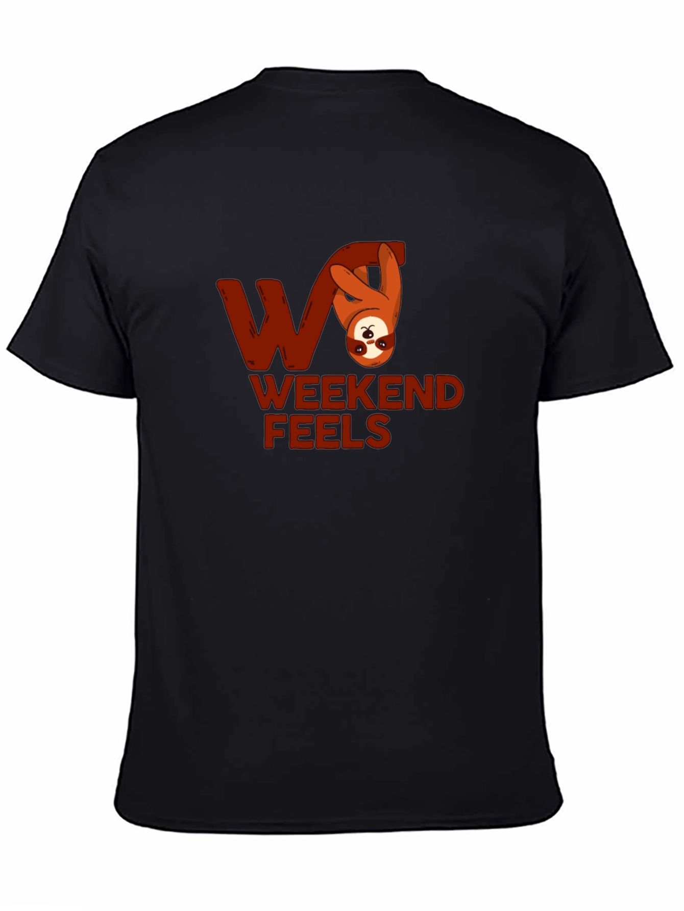 Weekend Feels Sloth Graphic Tee - Relaxed Comfort