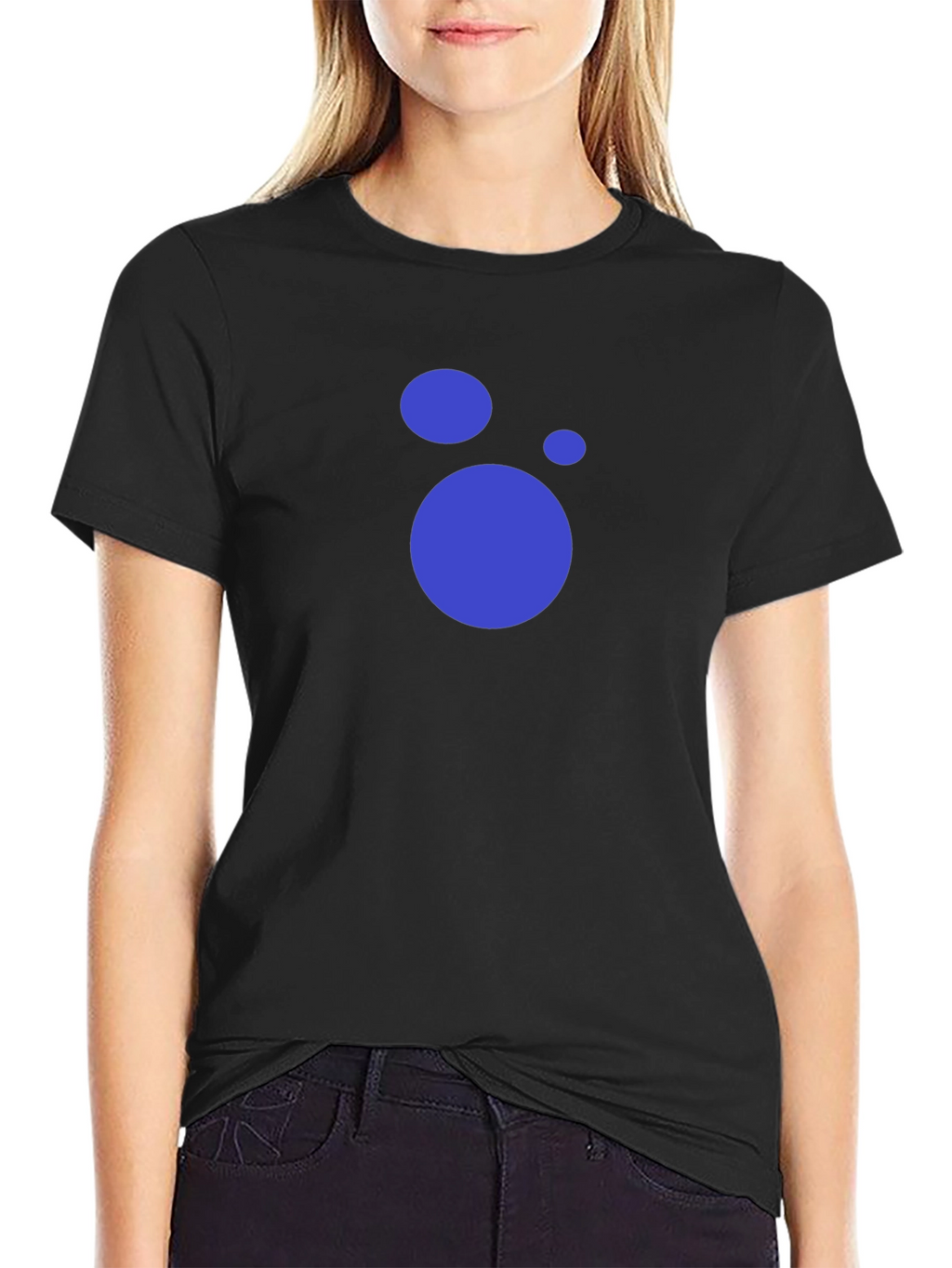 Modern Black T-Shirt with Abstract Circle Design