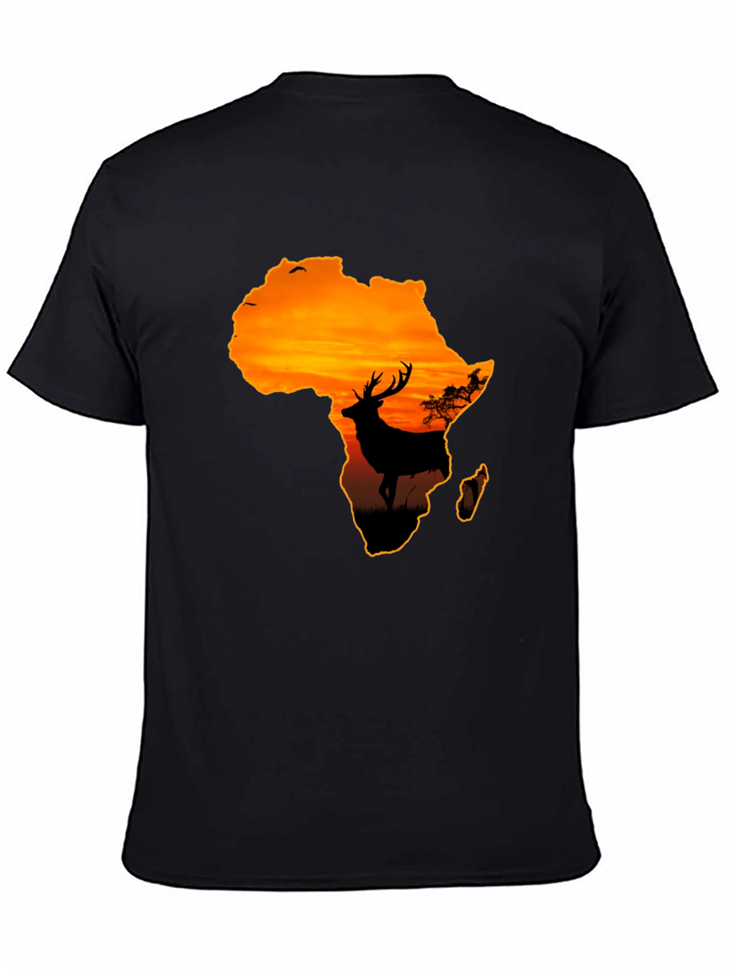 Africa Sunset Deer Graphic T-Shirt - Wildlife Tee