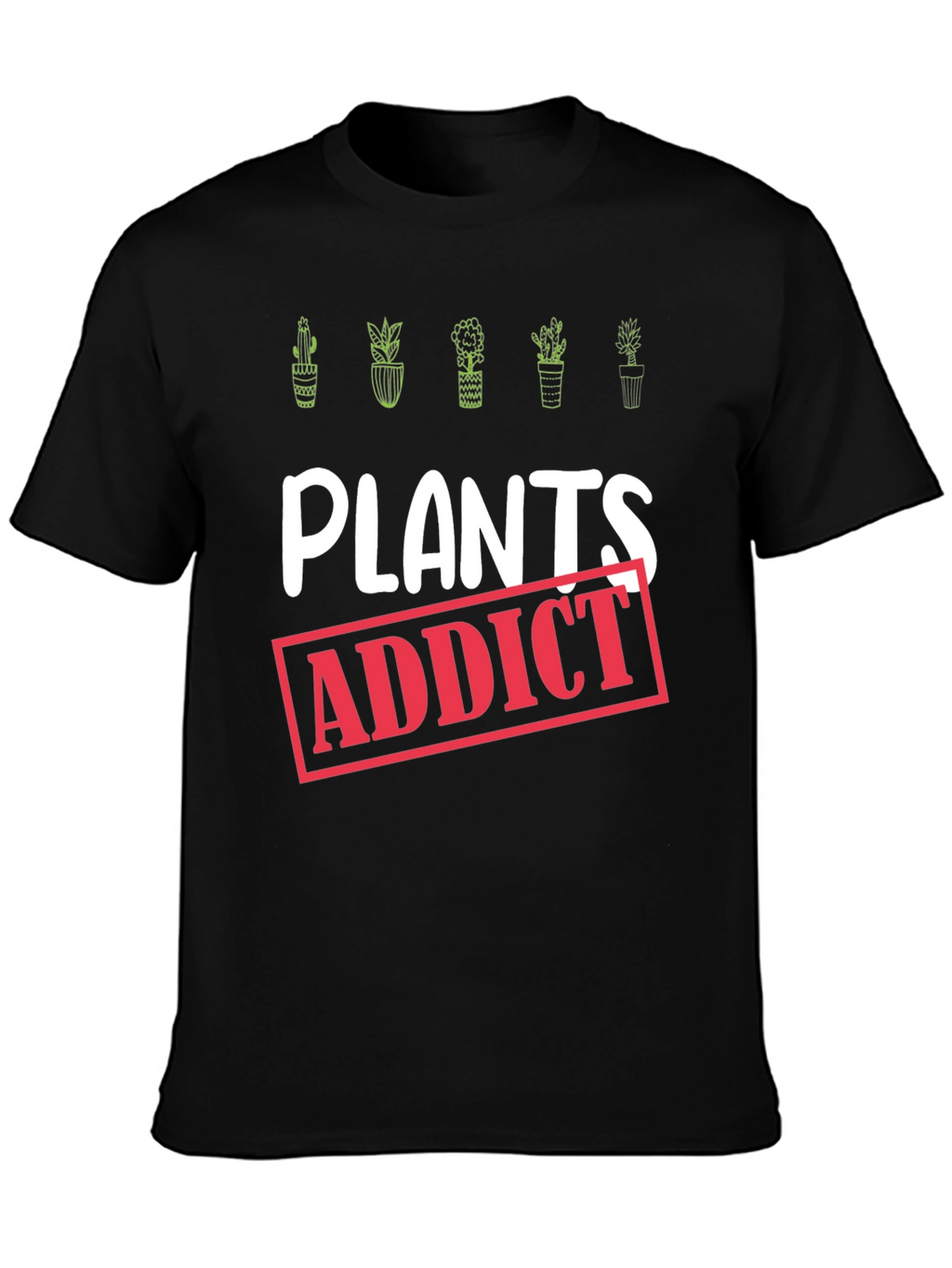 Plants Addict Black Graphic Tee