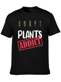 Plants Addict Black Graphic Tee