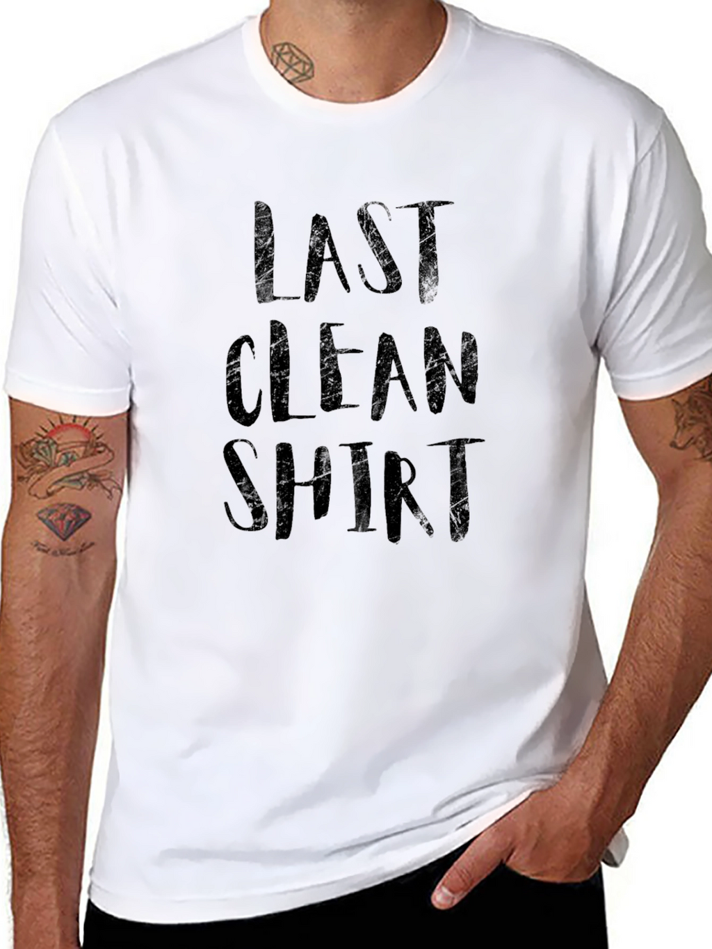 Last Clean Shirt Graphic Tee - Black Cotton T-Shirt