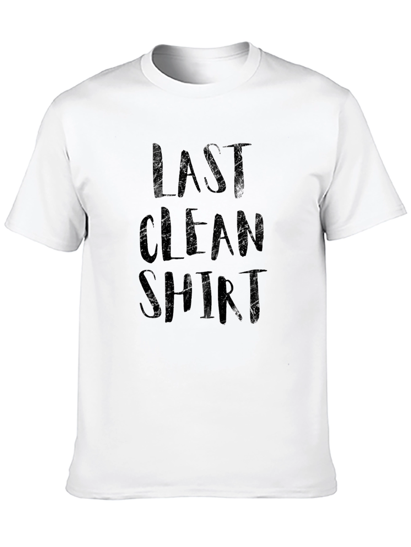 Last Clean Shirt Graphic Tee - Black Cotton T-Shirt