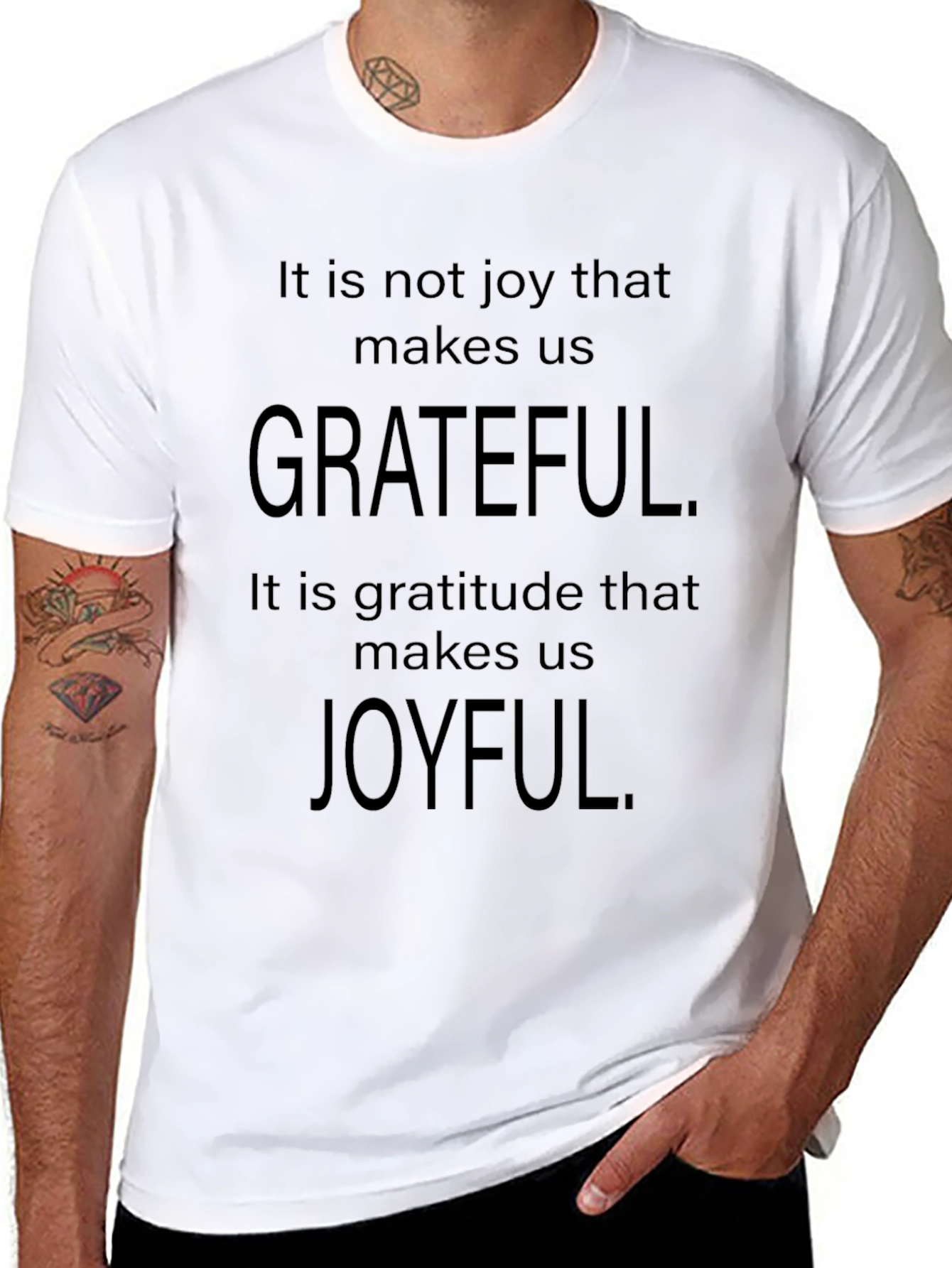 Grateful Joyful Quote T-Shirt