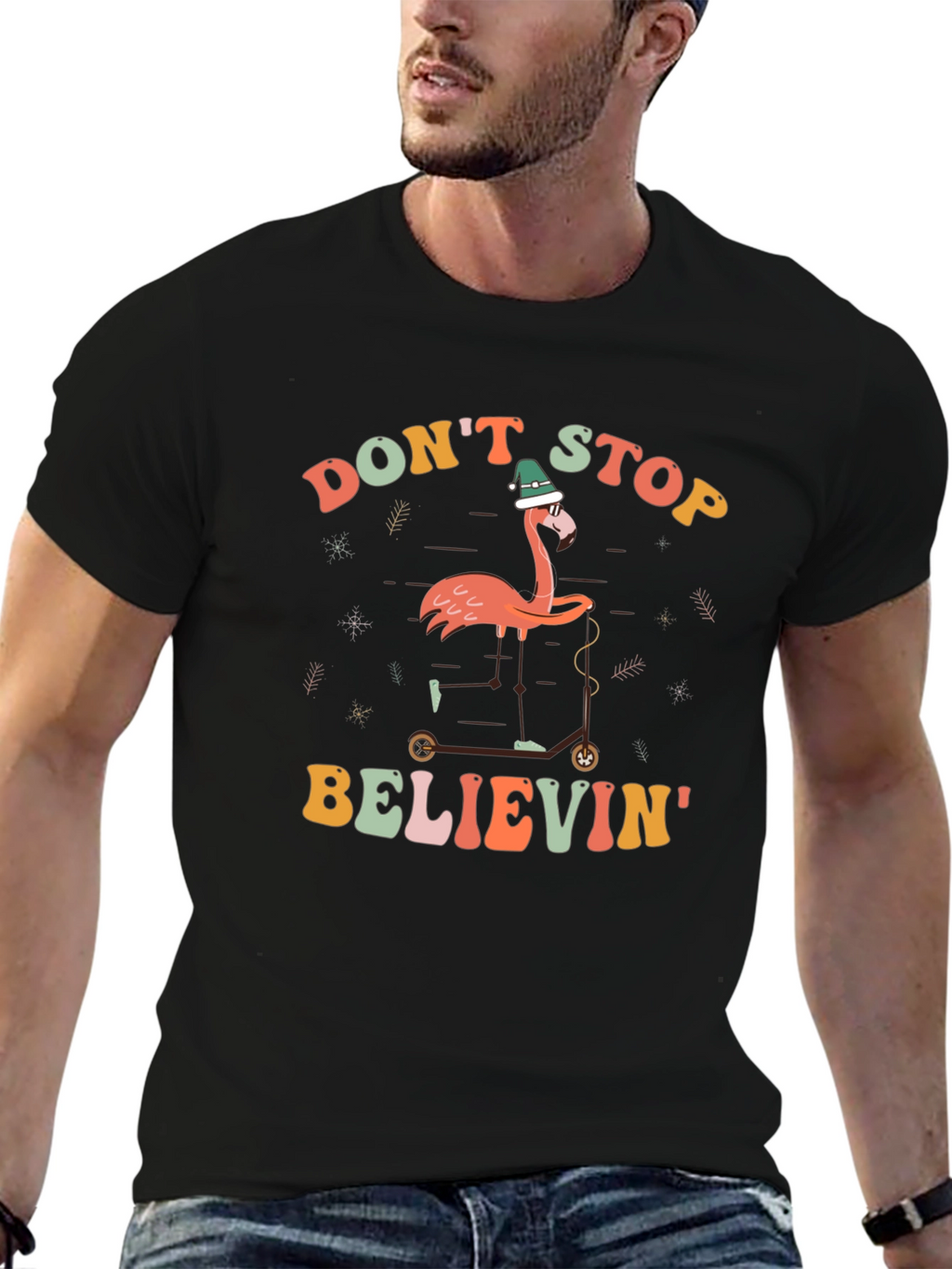 Dont Stop Believin Flamingo T-Shirt