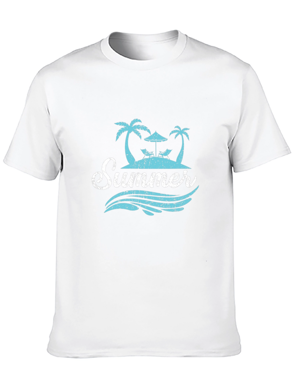 Summer Beach T-Shirt - Palm Tree Island Graphic Tee