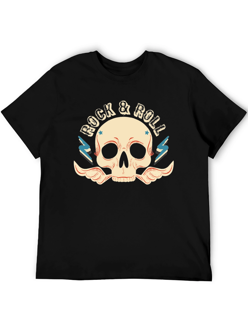 Rock & Roll Skull T-Shirt - Classic Graphic Tee