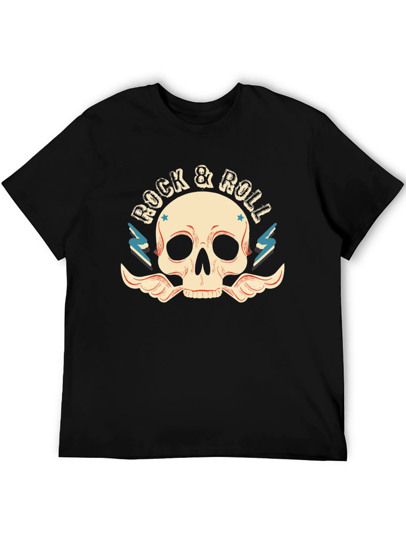 Rock & Roll Skull T-Shirt - Classic Graphic Tee
