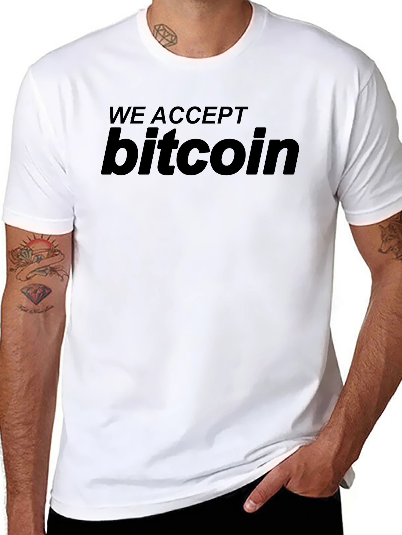 We Accept Bitcoin T-Shirt - Crypto Currency Tee