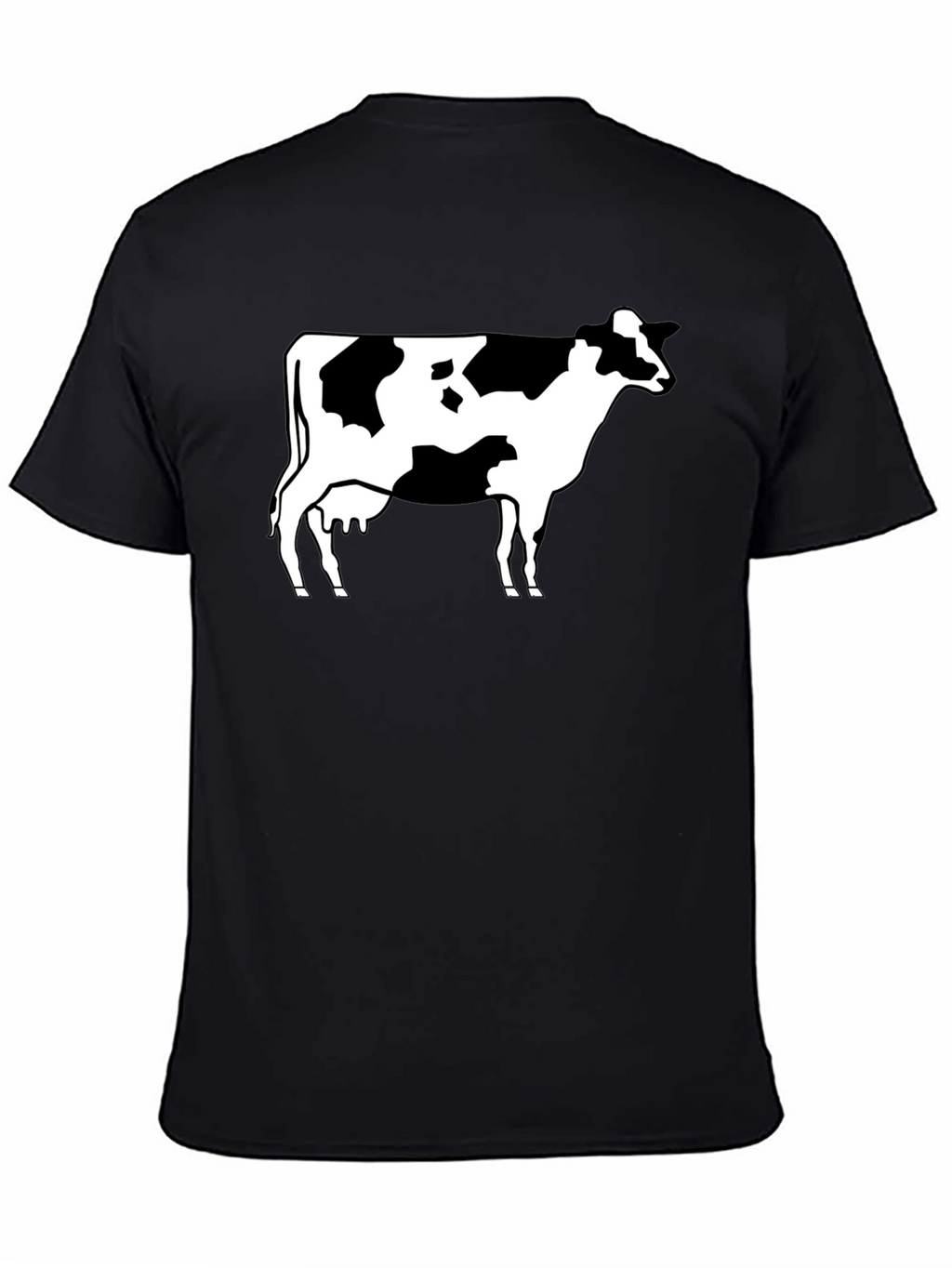 Cow Print Black T-Shirt - Classic Animal Graphic Tee